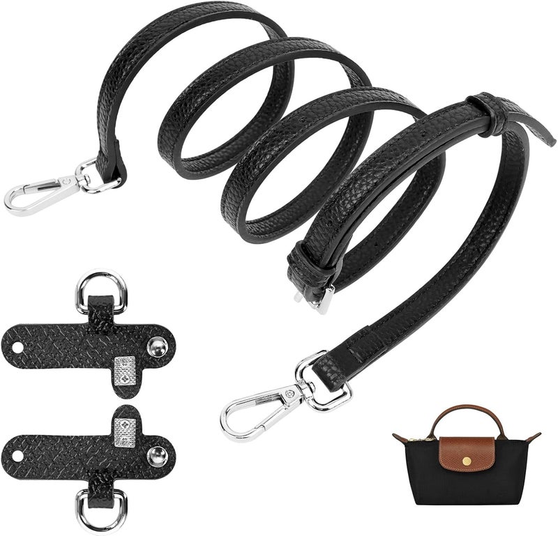 dadop Strap Kit Compatible with Longchamp Mini Bags - Leather Adjustable Purse Straps for Women's Mini Shoulder Bag - Image 1